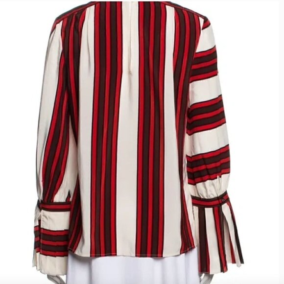Tory Burch Silk Top Frill Sleeve Blouse NWT 0 - Picture 5 of 8